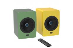 China Powered Bookshelf Bluetooth TWS Speakers Wireless Wooden Cabinet HiFi Stereo Loudspeaker supplier