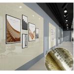 Oil Proof Silver Geometric Wallpaper PVC Metallic Mosaic Wallpaper for sale