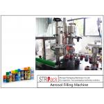 2000CPH Capacity Aerosol Filling Machine High Efficiency With Automatic Valve Placer