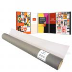 Eco Solvent Roll Up Greyback Fabric Banner 300gsm Wall Covering Textile Roll for sale
