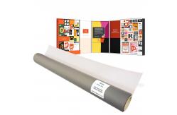 China Eco Solvent Roll Up Greyback Fabric Banner 300gsm Wall Covering Textile Roll supplier