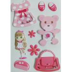 Paper + PVC Puffy Cute Vintage Toy Stickers For Birthday Gift Eco Friendly for sale