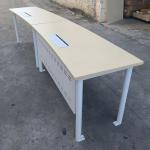 Rectangular Wooden Curved Desktop Office CEO Meeting Room Office Training Table