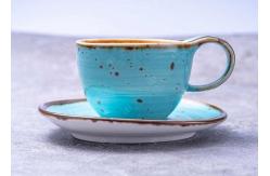 China Afternoon Tea 90cc Ceramic Mug Cup And Saucers Hand Painted supplier