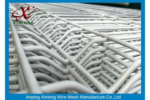 RAL9010 Pure White Welded Wire Fencing Panels 1800*2030mm For Public Grounds