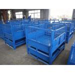2 - 4 Layers Foldable Wire Mesh Pallet Cage For Warehouse Storage