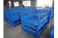China 2 - 4 Layers Foldable Wire Mesh Pallet Cage For Warehouse Storage supplier