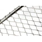 SS304 Silver Ferruled And Knotted Cable Woven Mesh For Zoo for sale