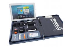 China Multipurpose Leather Binder Portfolio , Portable Zipped Conference Folder supplier