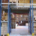 Upright Frame Beam Pallet Racking Rivet Shelving In Industrial Factories