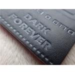 Eco - Friendly PU Leather Embossed Logo Patches For Jeans Pantone Color for sale