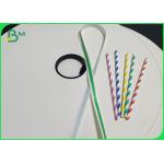 Width 13 - 15mm FDA Food Grade Stripe Drinking Straw Paper Roll