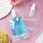 BPA Free Transparent Clear Frozen Drinking Pouch With Spout Disposable Stand Up