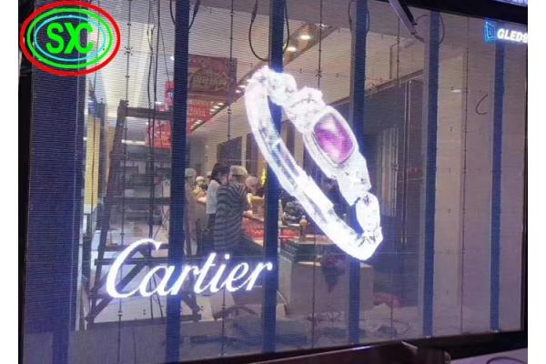Aluminum Cabinet Material Transparent LED Screen with 6.2kg Cabinet Weight