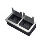 Rectangle Desk Power Outlet Aluminum Brush Convenient Installation for sale