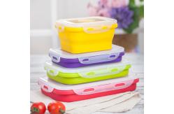 China OEM Microwave Safe 1200ML Collapsible Foldable Lunch Box supplier