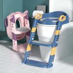 China Solid Pattern Type Children Potty Ladder Toilet Seat With Soft Cushion manufacturer