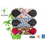 Colorful Bamboo Reusable Menstrual Pads , Gentle Soft Bamboo Pads Menstrual for sale