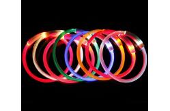 China Nylon USB Rechargeable LED Dog Collar With Adjustable Reflective Safety Glowing supplier