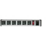 Horizontal Six Outlet PDU Power Distribution Unit , Network Rack Power Strip for sale