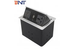 China Conference Pneumatic Table Pop Up Plug Socket Boxes With Microphone Connector supplier