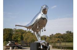 China Large Metal Stainless Steel Animal Sculptures Outdoor Decoration Mirror Polish supplier