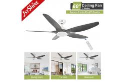 China Plastic Blade 52 Inch LED Ceiling Fan With LED Light APP Control supplier