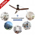 Solid Wood Ergonomic Remote LED Ceiling Fan With Dimmable DC Motor