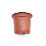 Black Orange 17cm Plastic Plant Pots Tear Resistant Sturdy Polypropylene Planters for sale