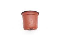 China Black Orange 17cm Plastic Plant Pots Tear Resistant Sturdy Polypropylene Planters supplier