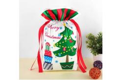 China Christmas Present Wrapping CPE PE Plastic Drawstring Bags supplier