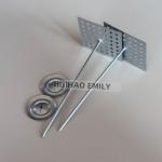 Insulation Fasteners Rock Wool Self Adhesive Pins With 12Ga Aluminum pins for sale
