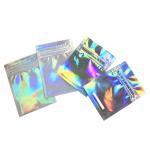 7g Resealable Aluminum Bags Holographic Gravnre Print Side Gusset Pouch for sale