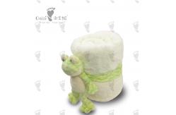 China Stuffed Child Friendly Baby Comforter Toy Rectangular Fog Linen Blanket supplier