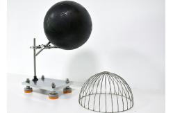 China Wire Frame 200mm Dull Black Painted Wooden Sphere Device IEC 60335-2-23 supplier