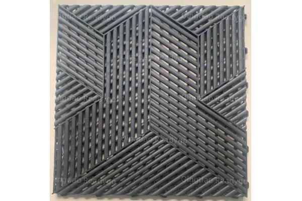 Sturdy Black Interlocking Tiles Garage Warehouse Plastic Interlocking Garage Floor Tiles