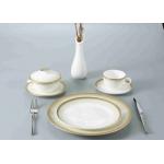 Modern Arabic Pakistani Luxury Golden Rim Bone China Dinner Sets 45% Bone Ash for sale