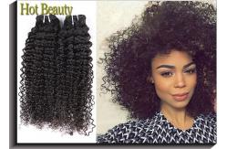 China Grade 6A Kinky Curly Unprocessed Virgin Human Hair Extensions 100G Per Bundle supplier