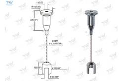 China Durable Brass Art Hanging Systems , Signs Suspension Kits Height Adjustable supplier