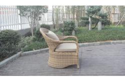 China 2pcs half round rattan and ottoman set supplier