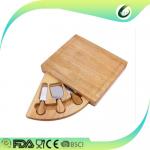 Eco Friendly Bamboo Cheese Board And Knife Set Antimicrobial Non - Flammable