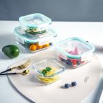 Large Food Airtight Storage Containers Glass Plastic Cover for sale