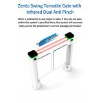 Full Automatic Swing Barrier Turnstile RFID SUS304 for Supermarket
