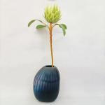 60cm White Artificial Potted Floor Plants Silk King Protea Cynaroides Flower for sale