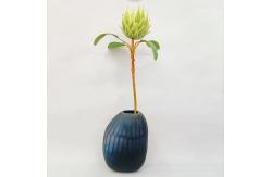 China 60cm White Artificial Potted Floor Plants Silk King Protea Cynaroides Flower supplier