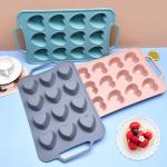 Household Non Stick Heart Shaped Silicone Muffin Moulds for sale