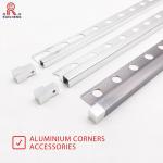 Powder Coating White Aluminum Tile Trim Square Edge Shape 3m Length T8 for sale