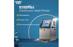 China Durable Continuous CIJ Inkjet Printer / Plastic Bottle Expiry Date Inkjet Printing Machine supplier