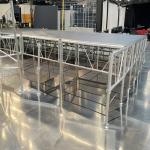 Adjustable Aluminum Folding Stage Platform With Alloy Stair Rise for sale
