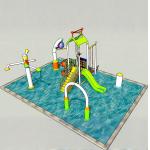 Hotel Outdoor Water Playground with 114mm Pole and Thrilling Water Slide Function for sale